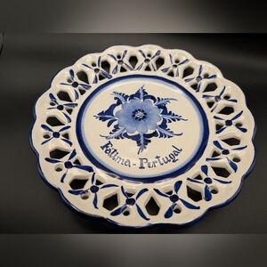 Blue and White Decorative Plate by